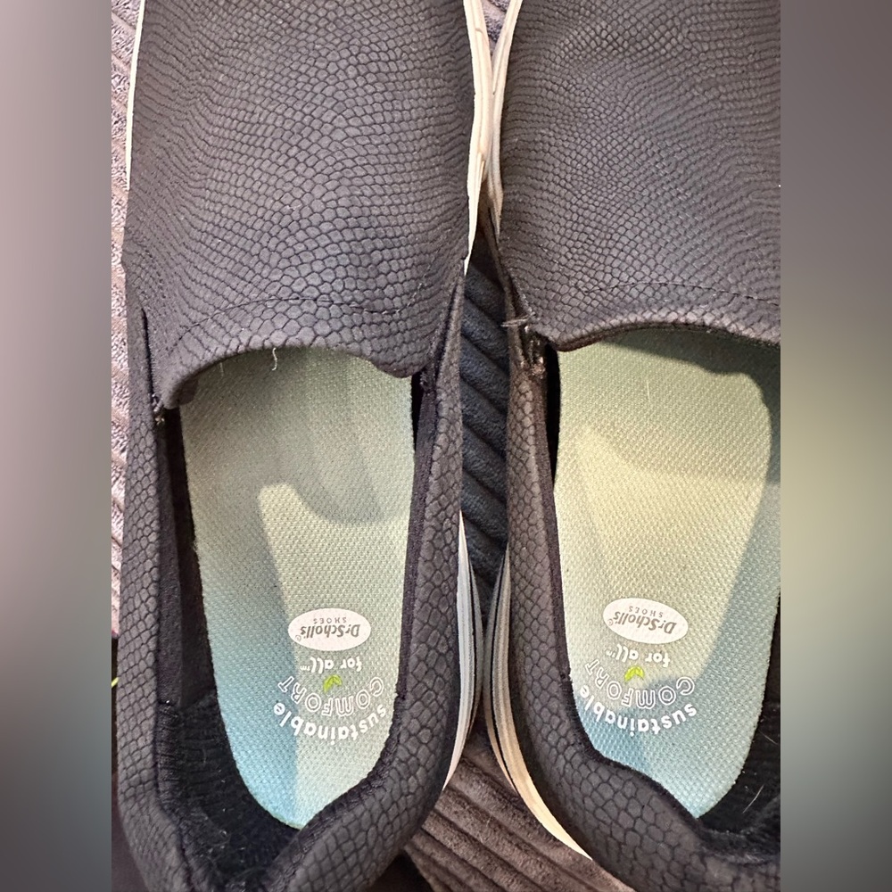 Dr. Scholls Happiness Slip On Sneaker - Black Synth - Size 9.5 - Picture 11 of 11